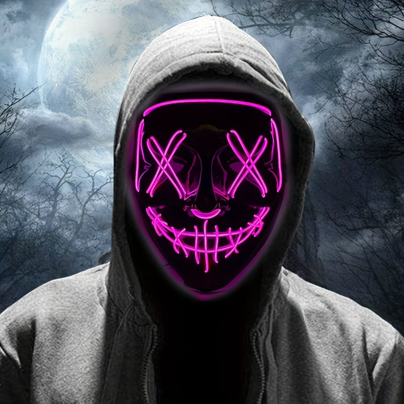 Masque Deguisement LED Anonyme Pour Hommes Halloween - Look Mystérieux et Captivant 8