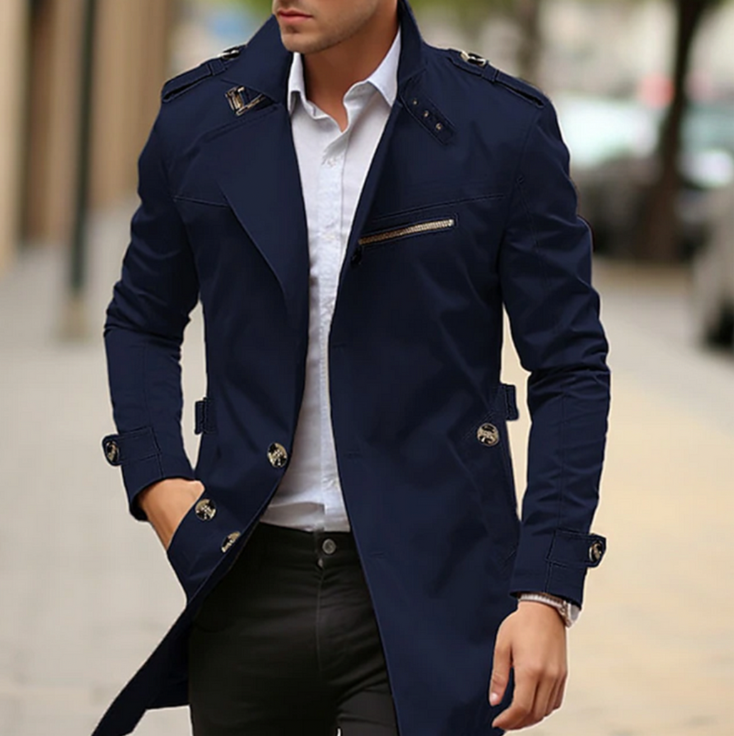 Variant image for Manteau Homme Classique en Tissu de Haute Qualité pour Printemps et Automne-22