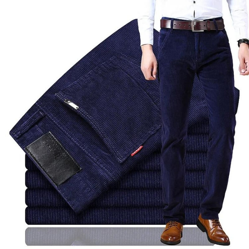 Jean Homme Velours Côtelé Classique Ajusté 4