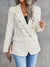 Blazer Femme en Tweed Léger Chic pour Printemps Été-5
