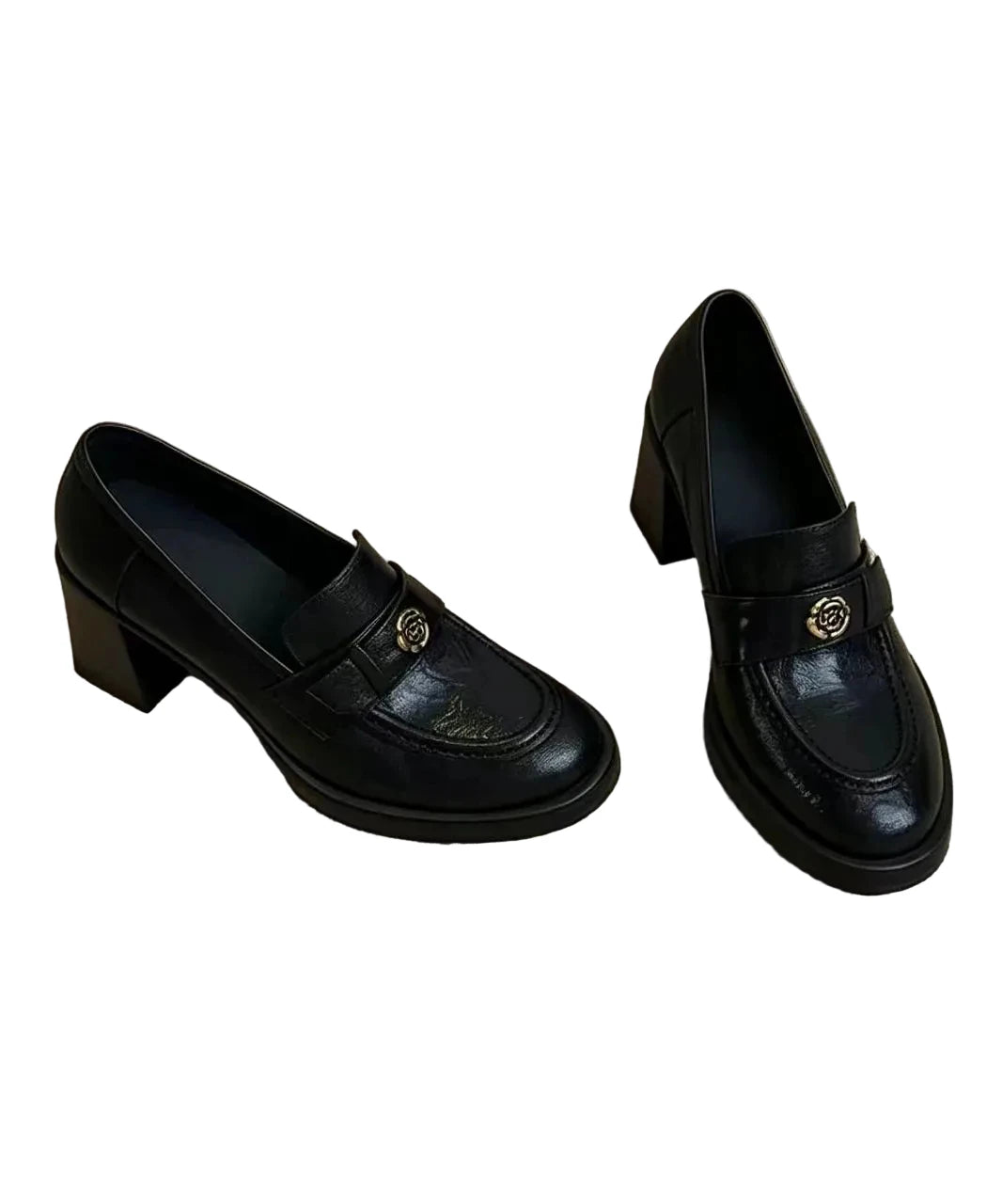 Mocassins Femme Rétro à Semelle Épaisse 0