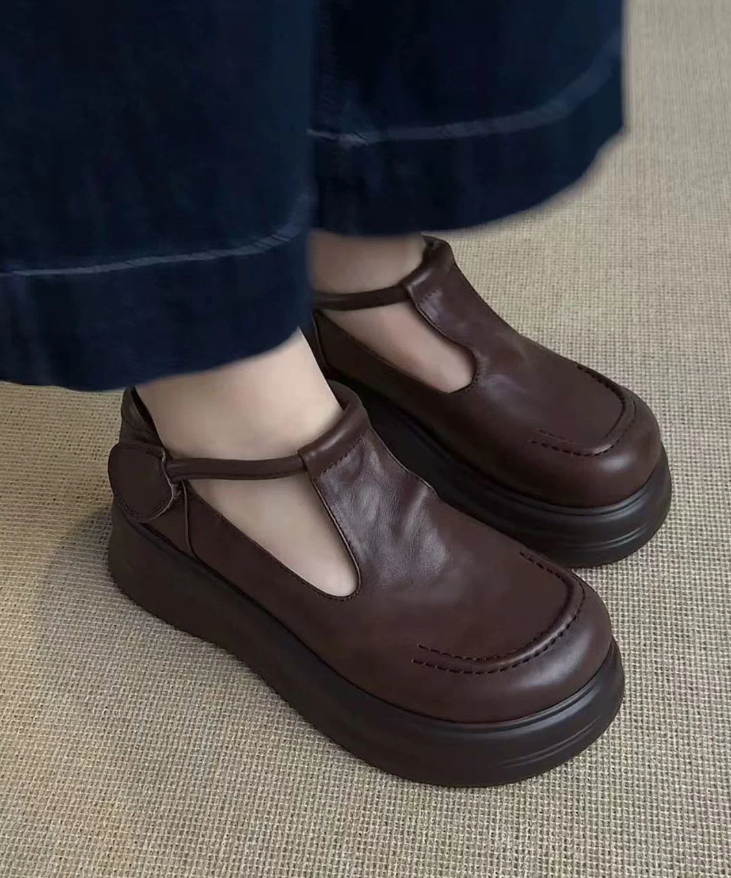 Mocassins Femme à Plateforme avec Boucle Décorative 0