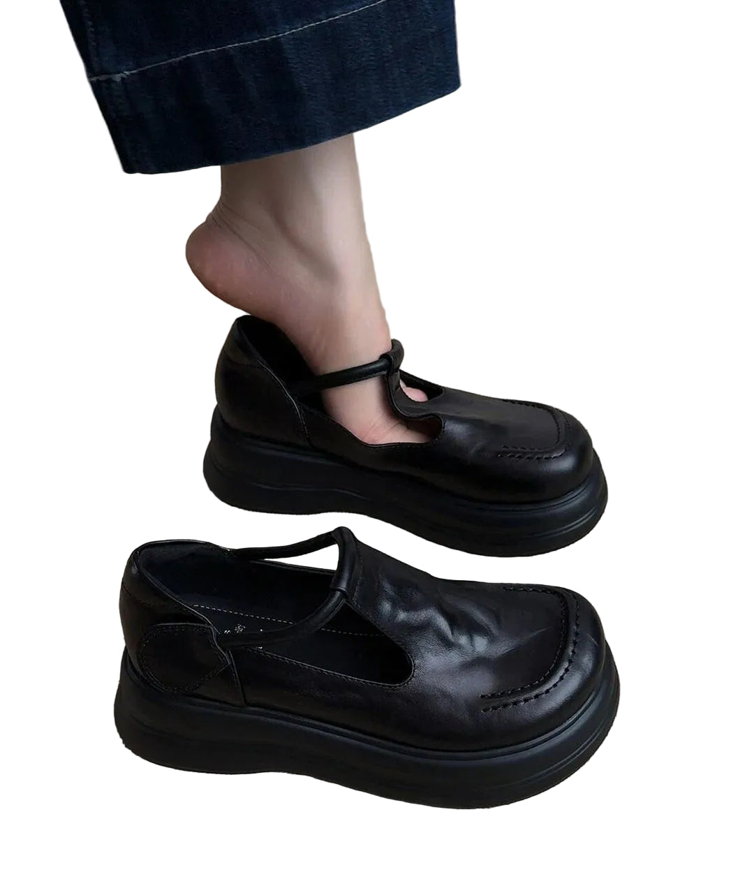 Mocassins Femme à Plateforme avec Boucle Décorative 1