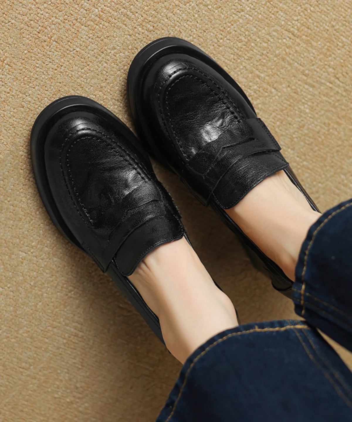 Mocassins Femme à Semelle Épaisse Confortables 3