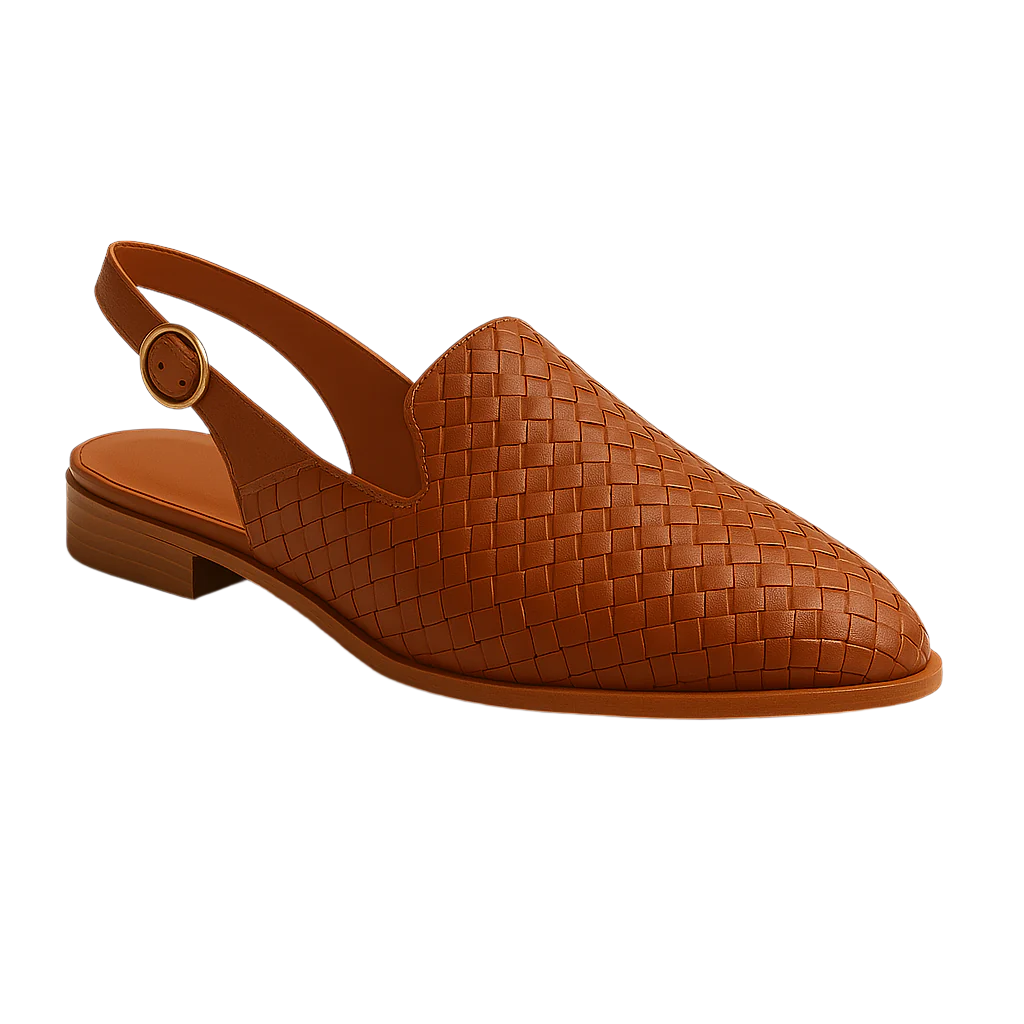 Mocassins Pour Femmes Tressés Talon Bas Casual 0