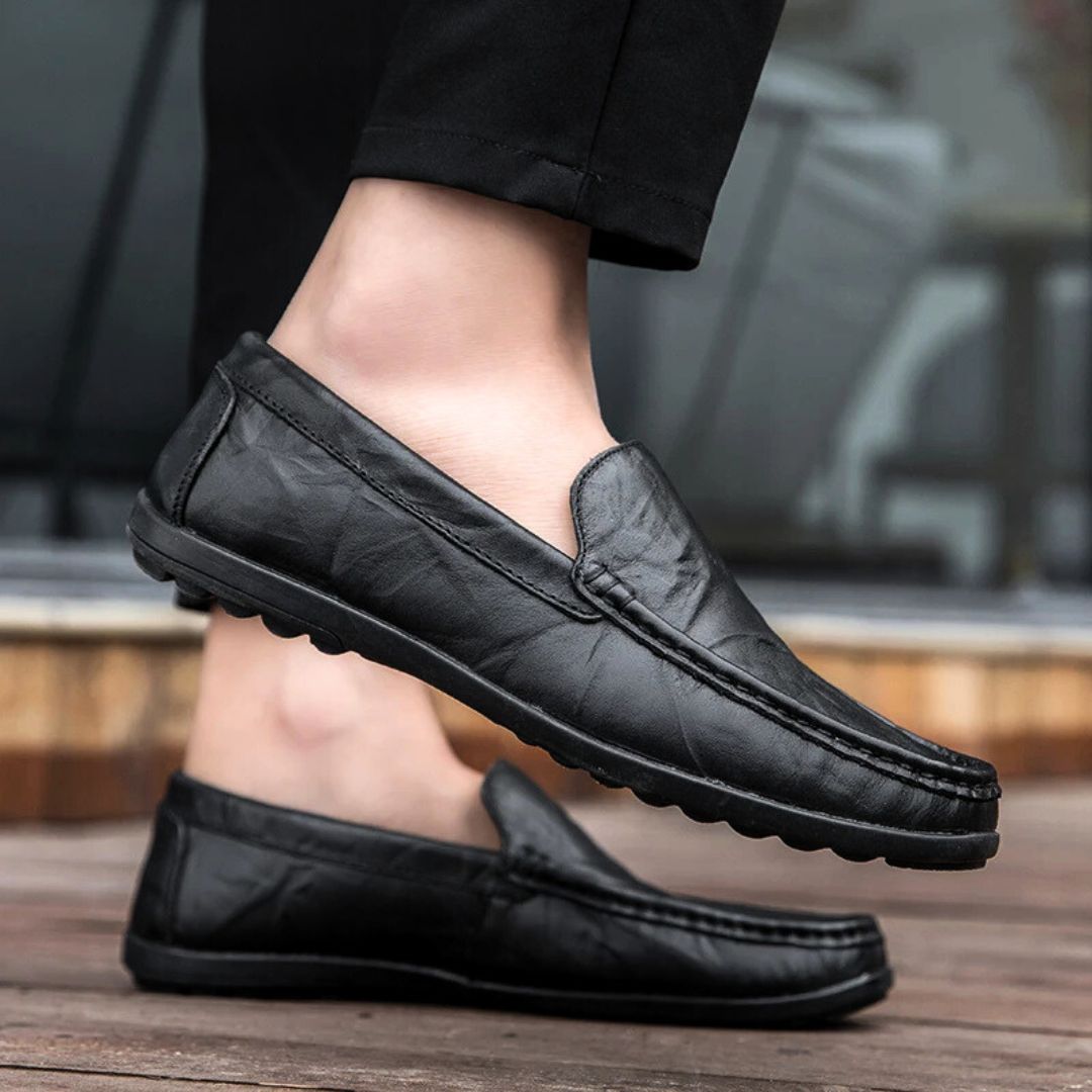 Mocassins Pour Hommes Élégants En Cuir Véritable 4