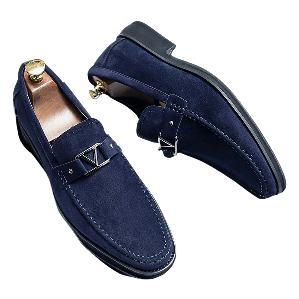 Mocassins pour Homme en Suède Vegan avec Boucle Élégante 0
