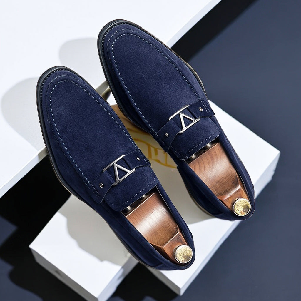 Mocassins pour Homme en Suède Vegan avec Boucle Élégante 2