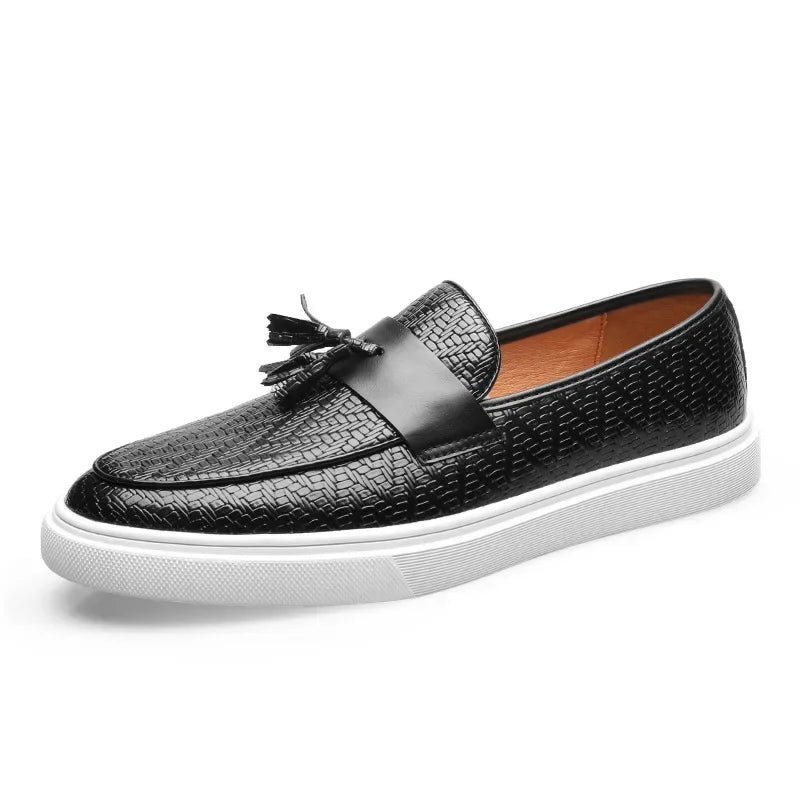 Mocassins pour hommes en cuir tressé moderne 6