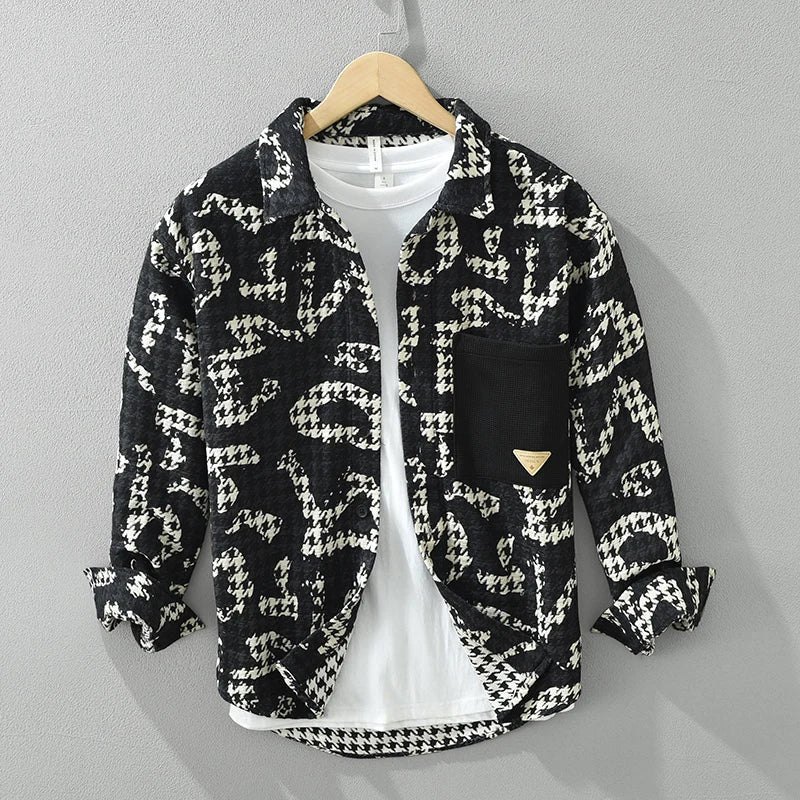 Chemise à Manches Longues pour Hommes Style Élégant en Polyester 1