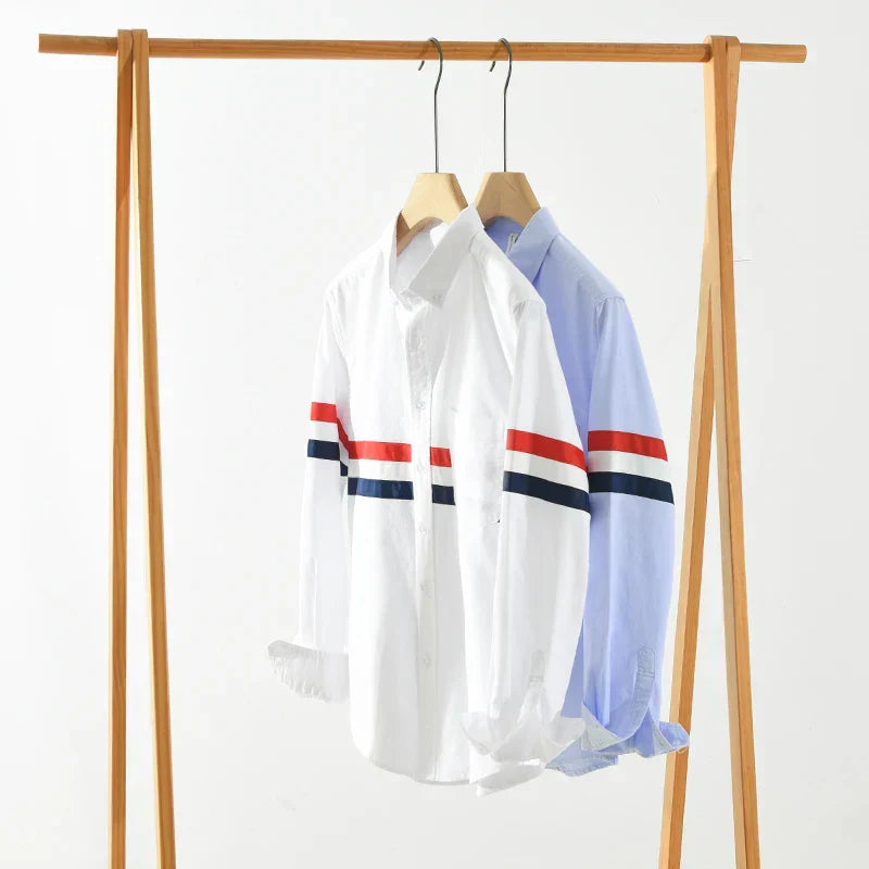 Chemise Homme Patchwork à Rayures Coton Doux 6