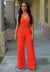 Combinaison Femme Chic Pantalon Confortable Polyester-5