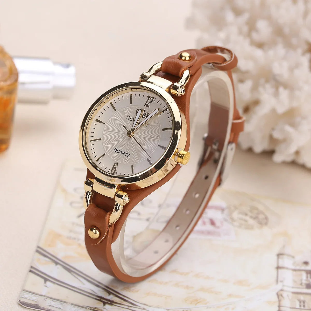 Montre Femme Ajustable à Cadran Rond 0