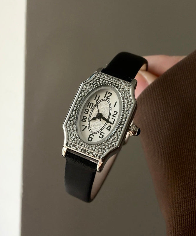 Montre Femme Carrée Rétro Floral Design 1