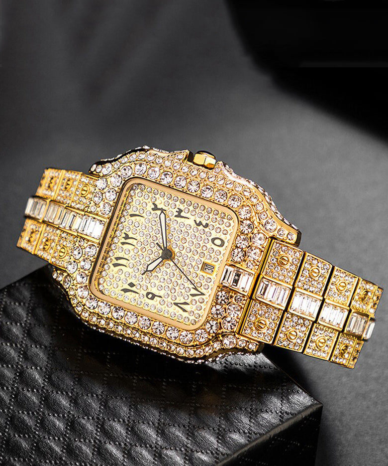 Montre Homme Design Raffiné avec Détails en Zircon 3