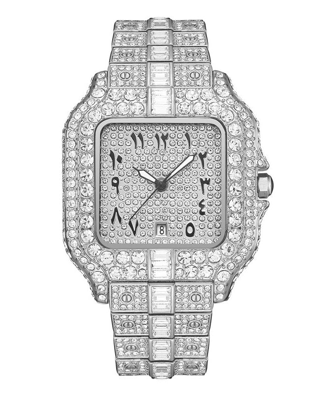 Montre Homme Design Raffiné avec Détails en Zircon 4