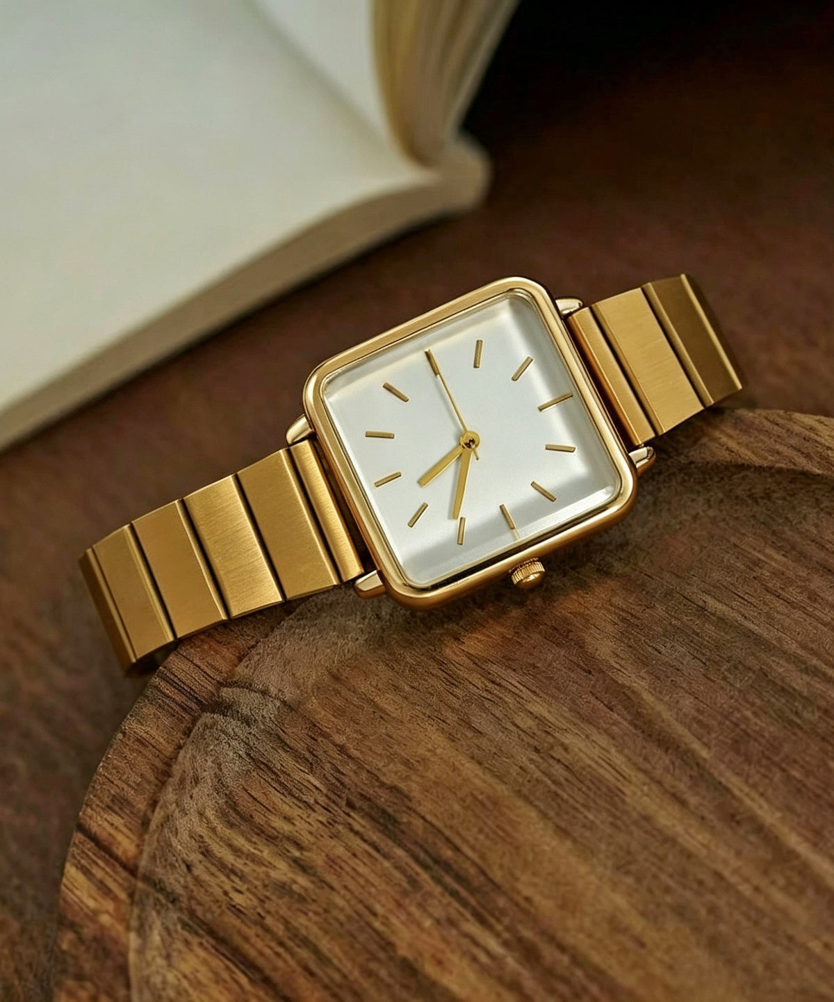 Montre Homme Style Minimaliste avec Bracelet en Bambou et Alliage Métallique 2