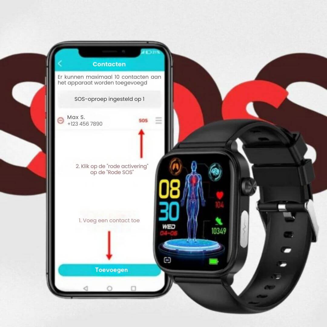 Montre connectée pour seniors avec suivi de santé et GPS 5