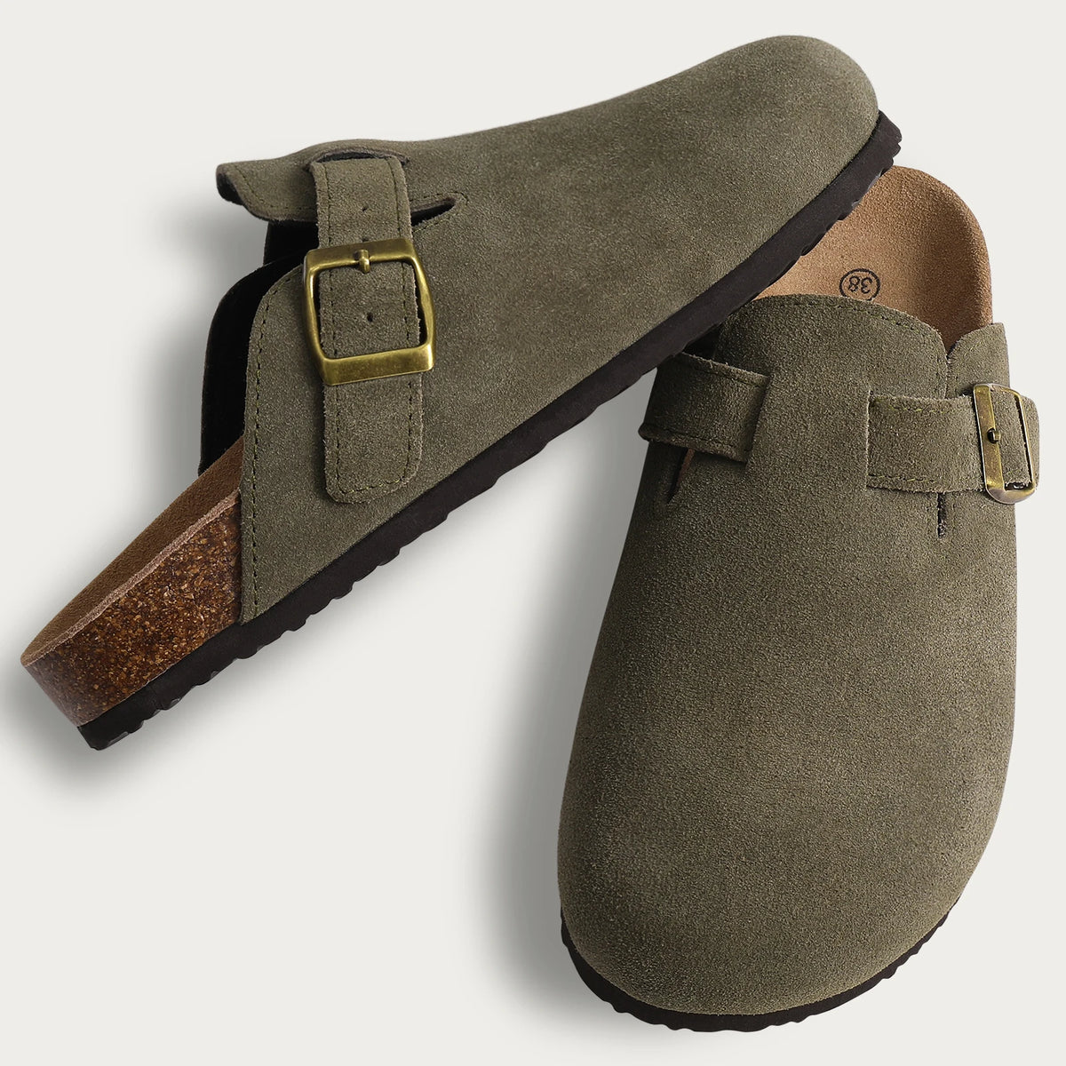 Mules Pour Femmes Confortables Avec Sangles À Boucle Métallique 0