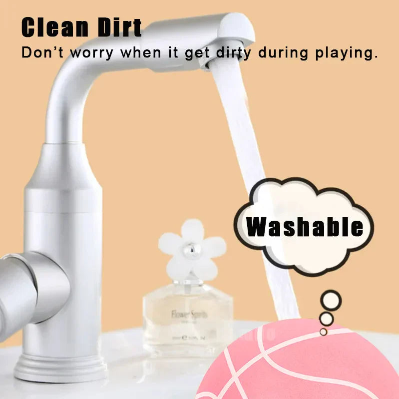 Ballon de Basket Silencieux Orange PU pour Entraînement Intérieur-4