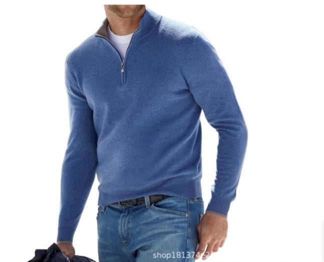 Pull Homme Hiver Quart-Zipper Confortable