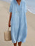 Variant image for Robe d'Été Femme Beige Chic Décolleté en V Coton Respirant-10
