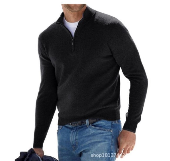 Pull Homme Hiver Quart-Zipper Confortable