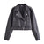 Veste en cuir vintage pour femme
