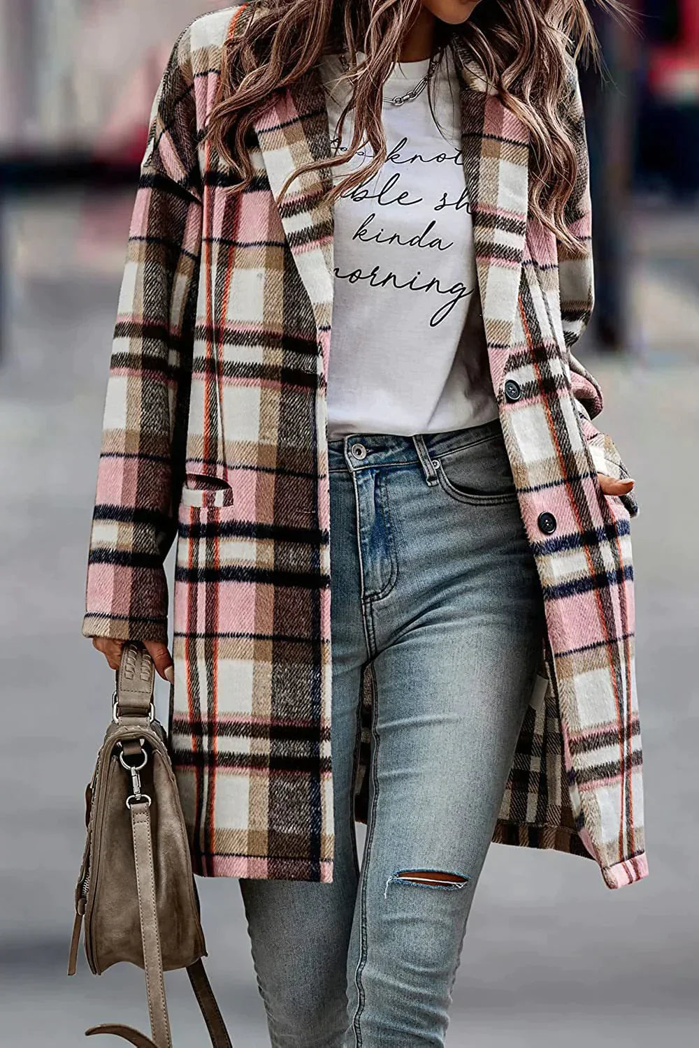 Variant image for Manteau Hiver Femme Coupe Lâche en Laine Élégant-22