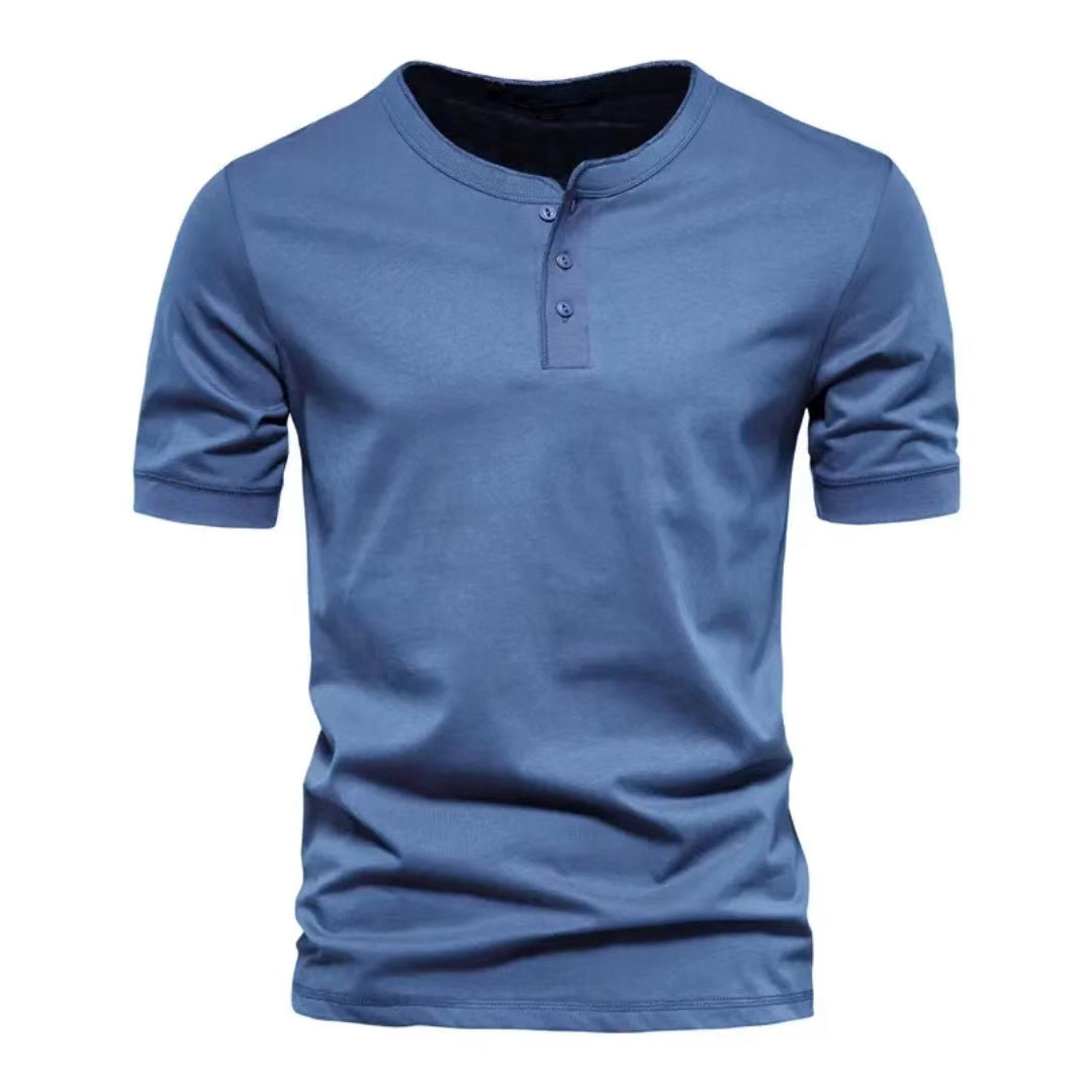 Tee Shirt Homme Col Élégant Coton Respirant
