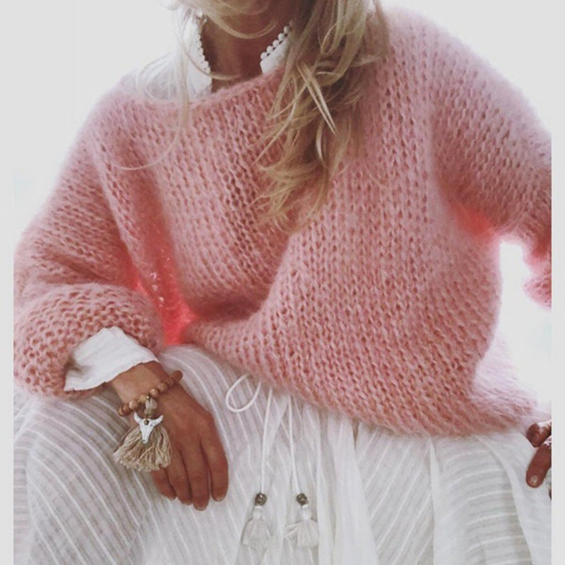 Pull Femme Tricoté Élégant en Coton et Acrylique 4