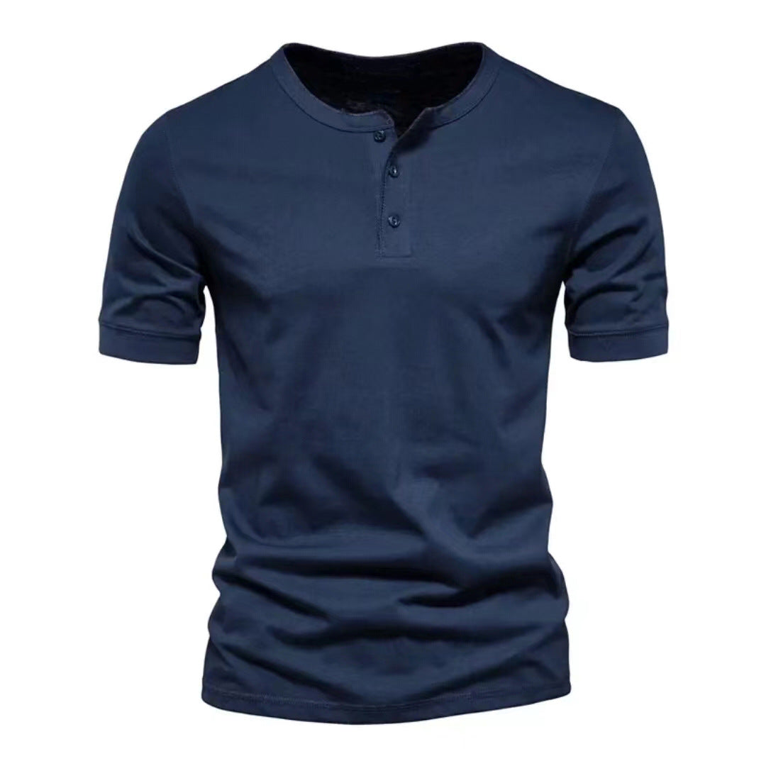Tee Shirt Homme Col Élégant Coton Respirant