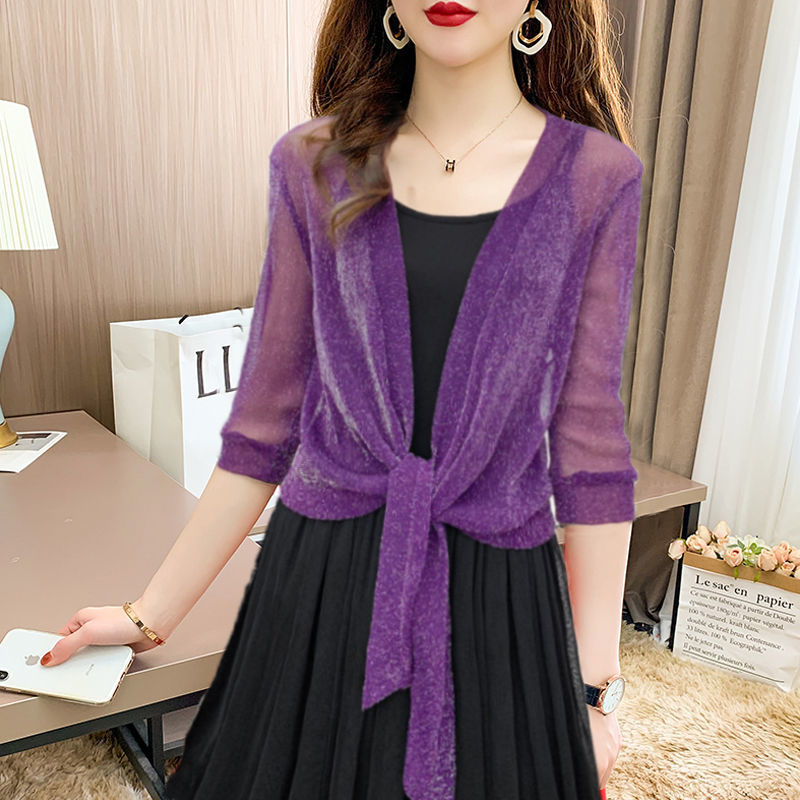 Variant image for Chemisier Femme Chic Ouvert Aéré Tissu Léger-4