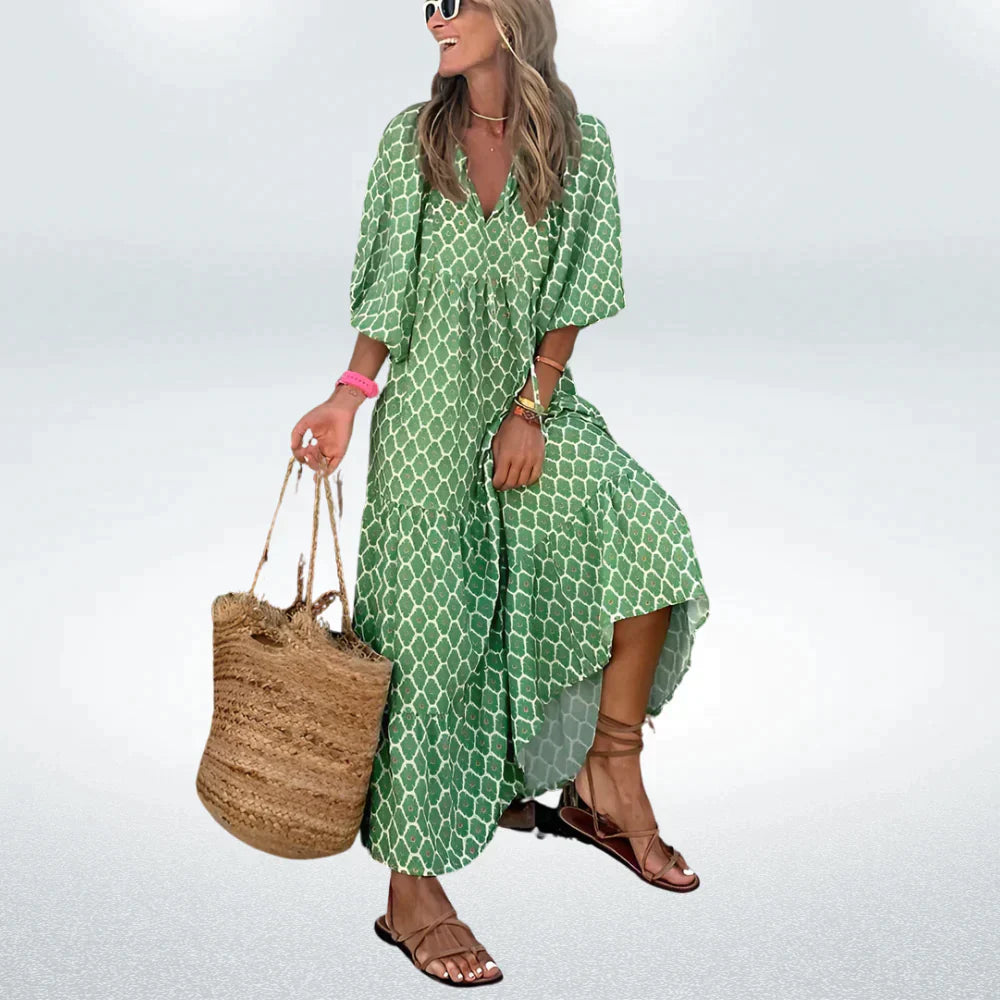 Variant image for Robe de Loisirs Élégante Femme Tissu Léger Longue-1