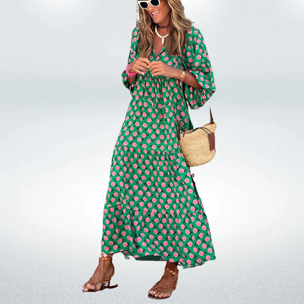 Variant image for Robe de Loisirs Élégante Femme Tissu Léger Longue-25