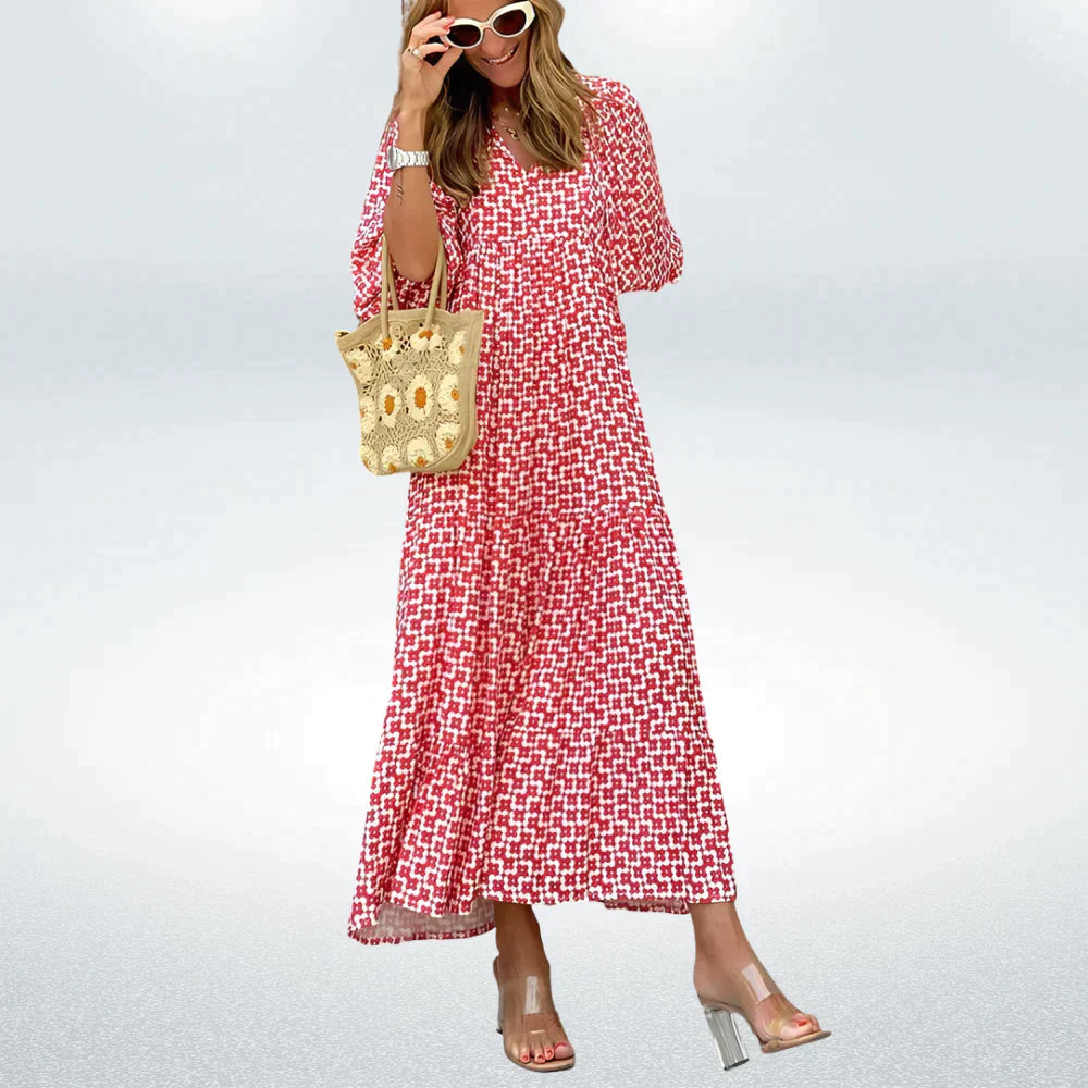 Variant image for Robe de Loisirs Élégante Femme Tissu Léger Longue-17