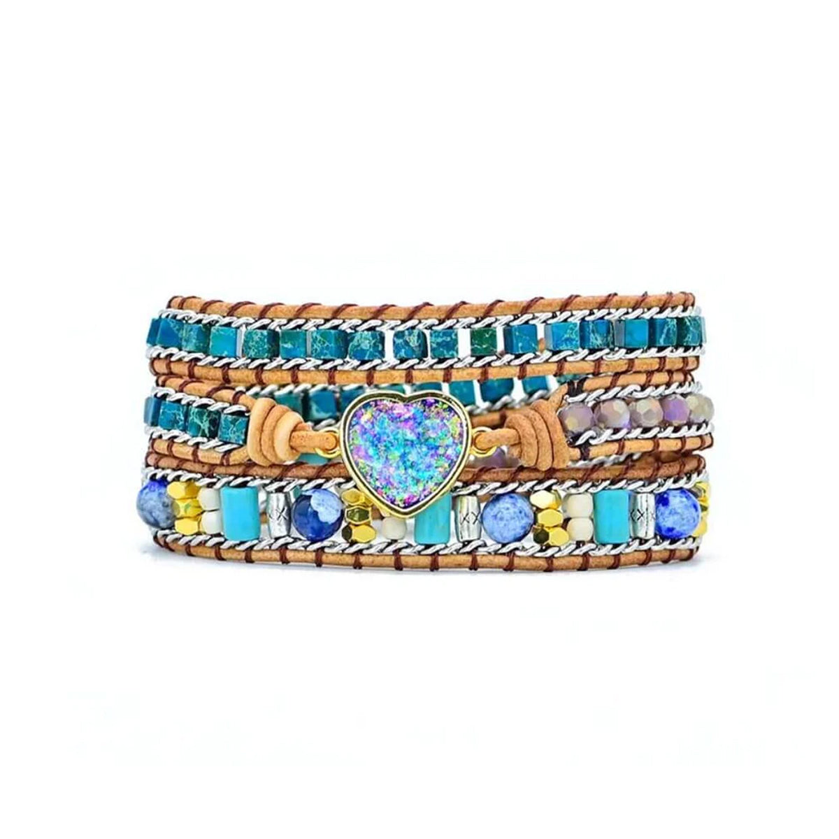 Bracelet enveloppant Opal Heart