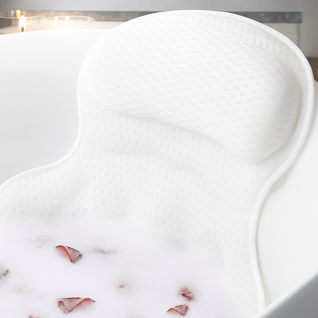 Oreiller de Bain Confortable avec Soutien Ergonomique 0