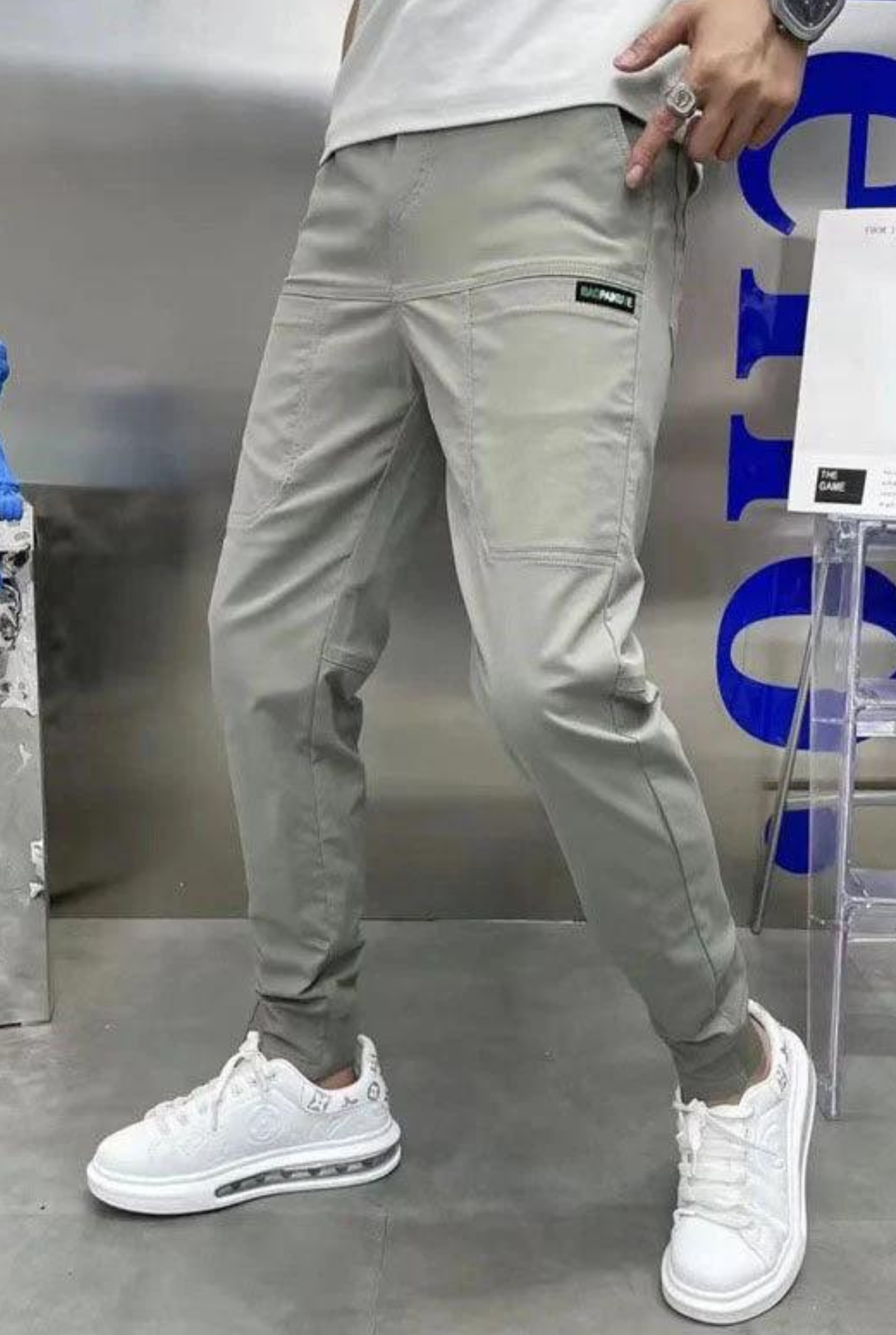 Pantalon Cargo Homme Confortable Tissu Stretch 4