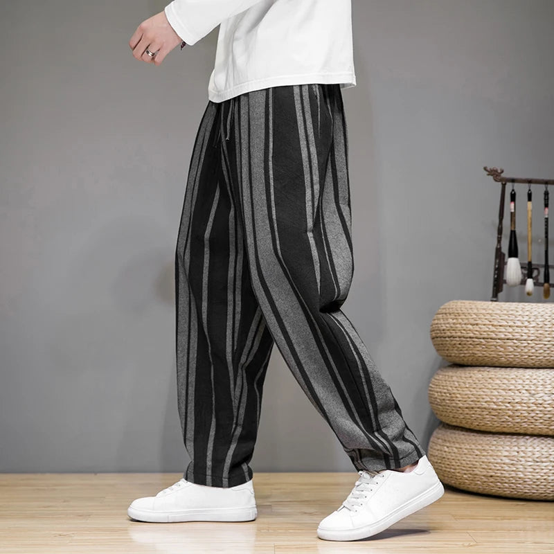 Pantalon Court Décontracté à Rayures pour Homme 6
