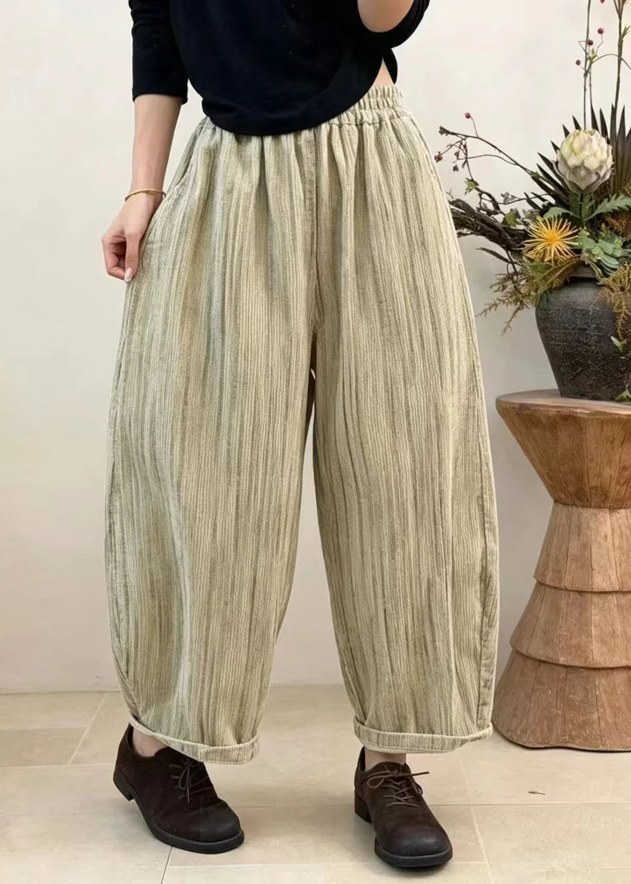 Pantalon Court Femme Ample Taille Élastique 3