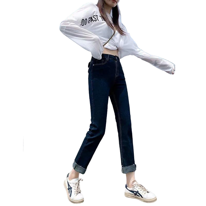 Pantalon Droit Raccourci pour Femme Chic 0