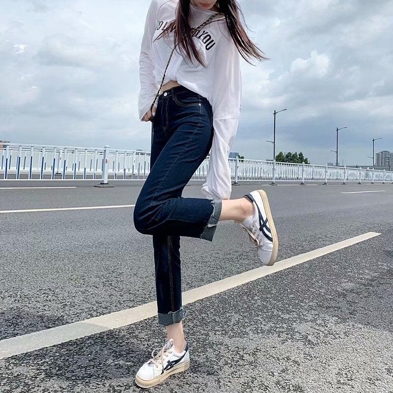 Pantalon Droit Raccourci pour Femme Chic 1