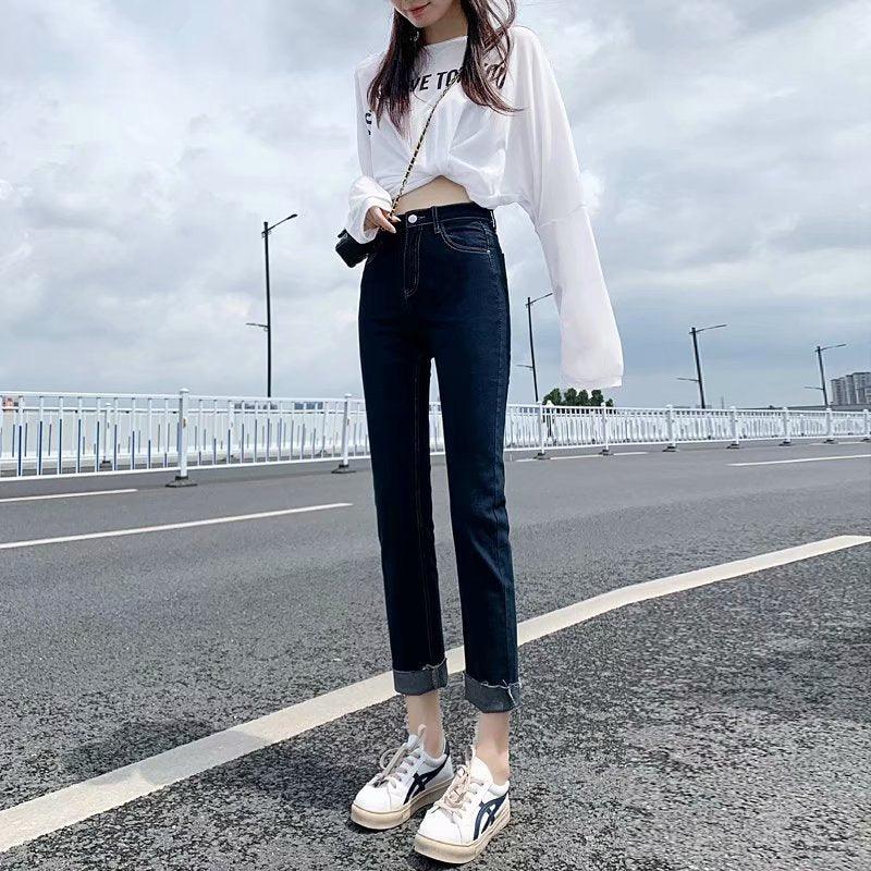 Pantalon Droit Raccourci pour Femme Chic 2