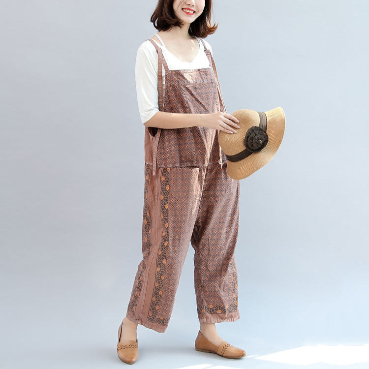 Pantalon Femme Automne Patchwork Imprimé Coupe Surdimensionnée 2