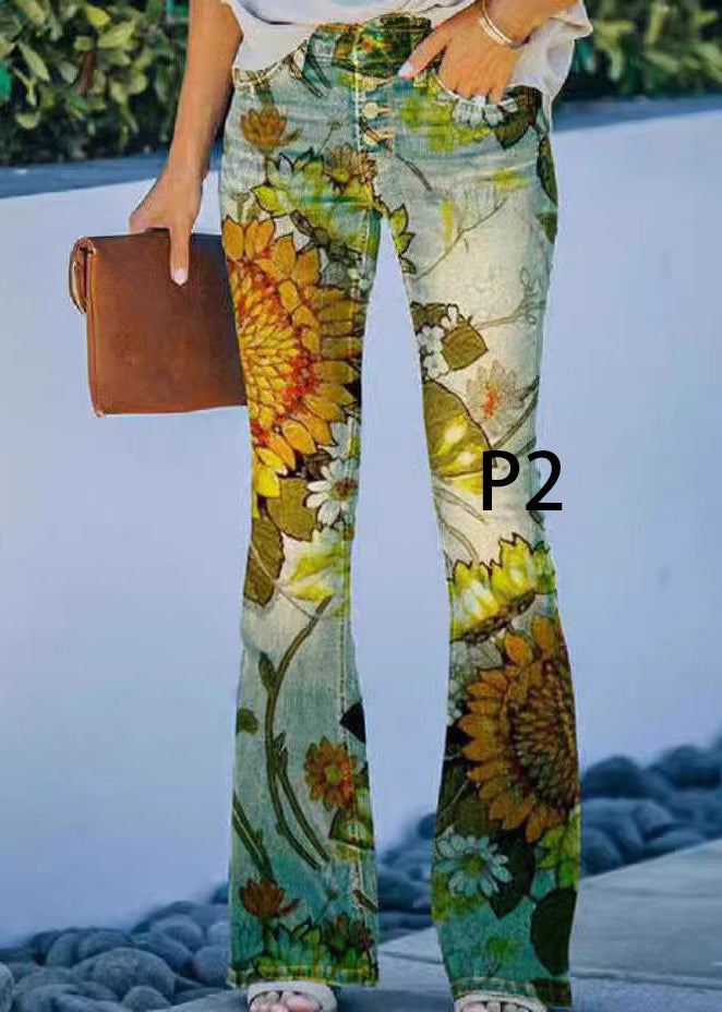 Pantalon Femme Évasé Taille Haute Style Moderne 1