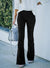 Pantalon Femme Flare Taille Haute Tissu Mélangé 4