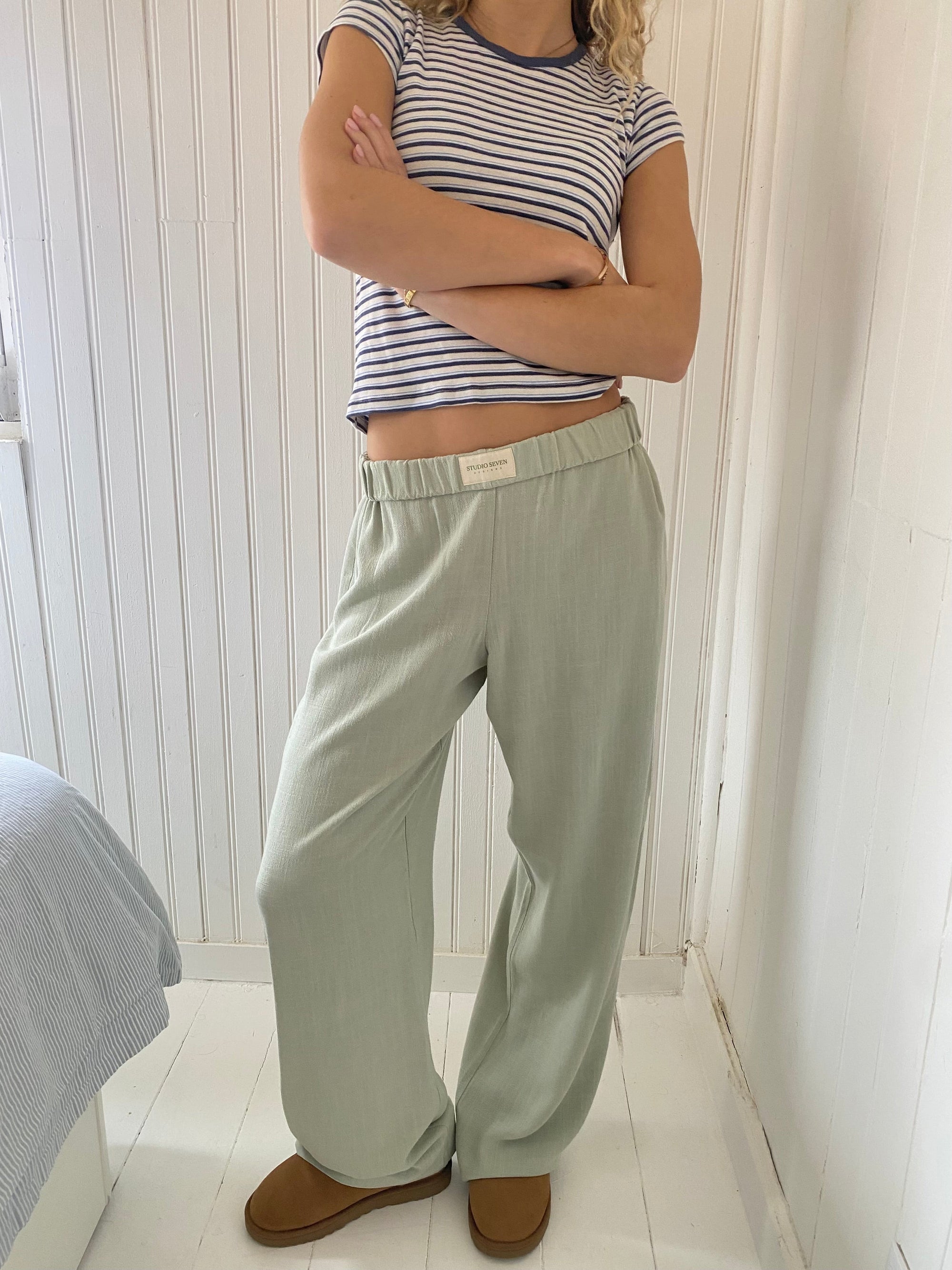 Pantalon Femme Fluide Élastique Ample Tissu Doux 3