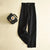 Pantalon Femme Large Taille Haute Élastique Mélange de Tissus Doux 1