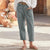 Pantalon Femme Long Oversize Fluide en Lin et Coton 4